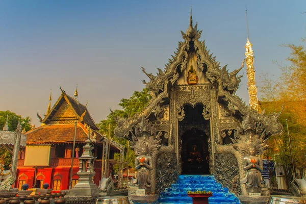 Primeiro Santuário Prata Mundo Incrível Wat Sri Suphan Chiang Mai — Fotografia de Stock