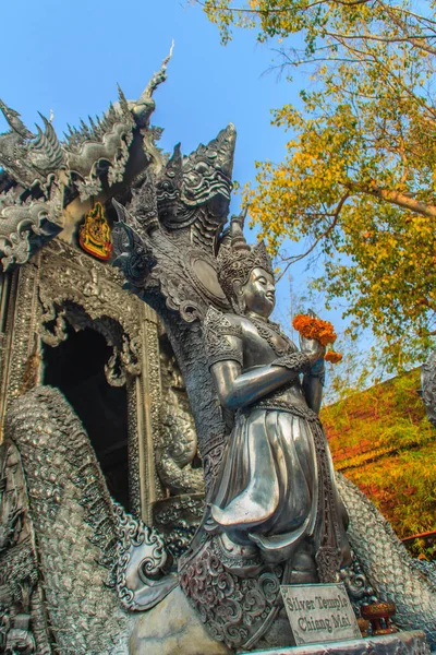 Belle Église Argent Temple Wat Srisupan Chiang Mai Thaïlande Wat — Photo