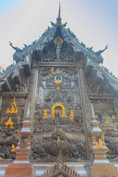 Incroyable Premier Sanctuaire Argent Monde Wat Sri Suphan Chiang Mai — Photo