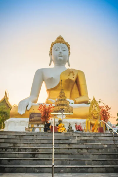 Bella Grande Immagine Buddha Wat Phra Doi Kham Chiang Mai — Foto Stock