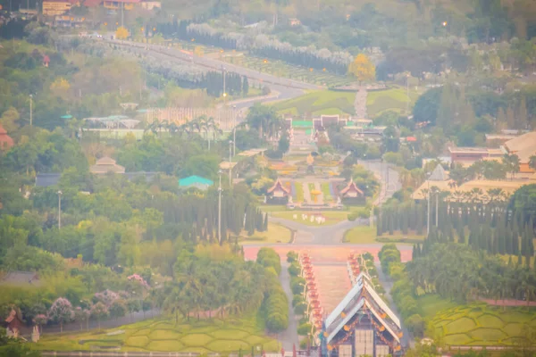 Uitzicht Het Landschap Vanuit Lucht Van Het Royal Flora Ratchaphruek — Stockfoto