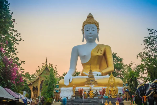 Bella Grande Immagine Buddha Wat Phra Doi Kham Chiang Mai — Foto Stock