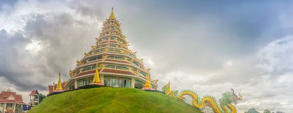 Bela Vista Paisagem Wat Huay Pla Kang Templo Público Estilo — Fotografia de Stock