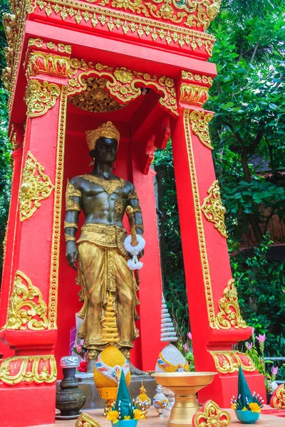 Vacker Kung Mangrai Staty Vid Wat Phra Kaew Chiang Rai — Stockfoto