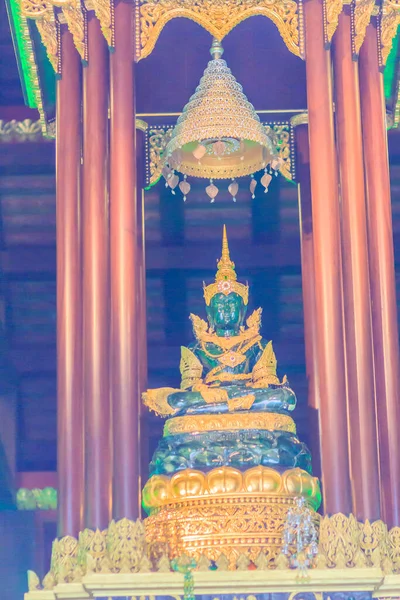 Vacker Jade Buddha Bild Wat Phra Kaew Chiang Rai Thailand — Stockfoto