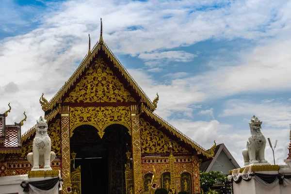 Bela Arte Lugares Religiosos Objetos Religiosos Wat Jedyod Chiang Rai — Fotografia de Stock