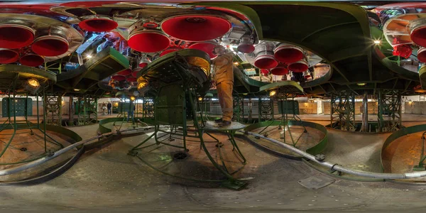 Kazakistan 'daki Baikonur Cosmodrome' da roket fırlatma hazırlıkları. 360 derece panorama