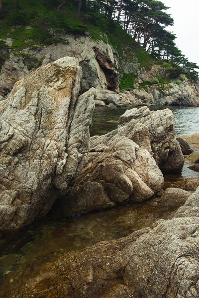 Kayalar Deniz Körfezin Kayalık Kıyı Şeridi — Stok fotoğraf