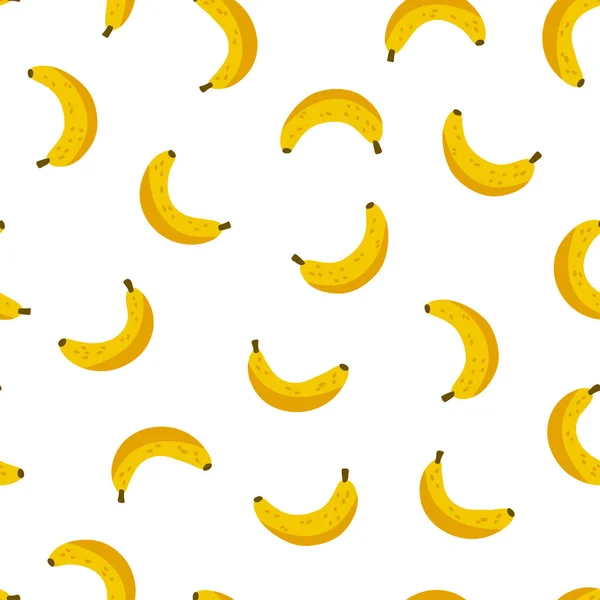 Бесшовный Рисунок Жёлтыми Бананами Повторяю Бесконечные Элементы Сочные Вкусные Фрукты — стоковый вектор