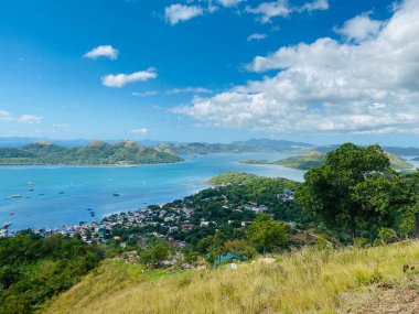 Coron Adası 'nın güzel deniz manzarası, Palawan, Filipinler