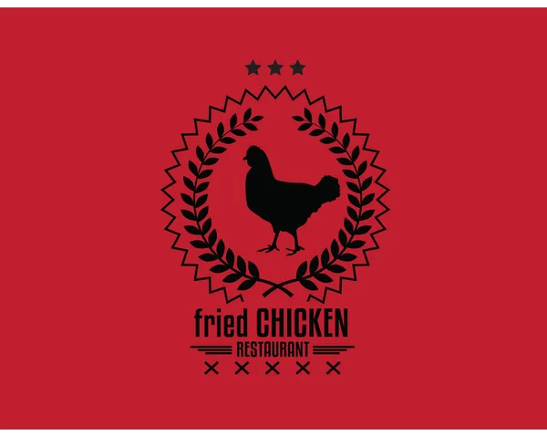 Fried Chicken Restaurant Icon — Stock Vector