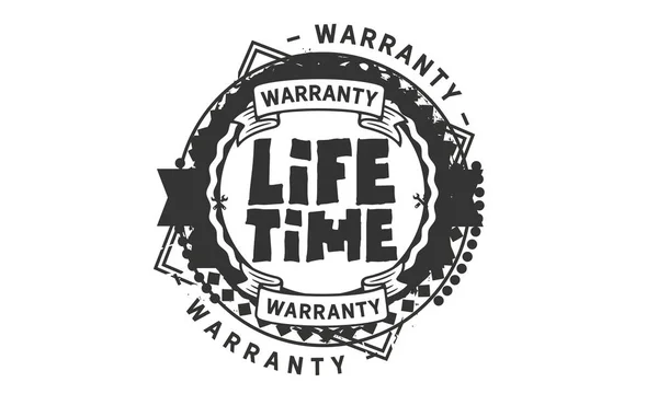 Lifetime Warranty Icon Stamp Guarantee — Stock Vector