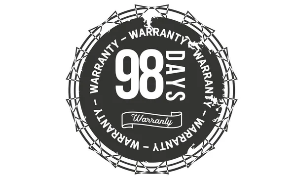 Days Black Warranty Icon Stamp — Stock Vector