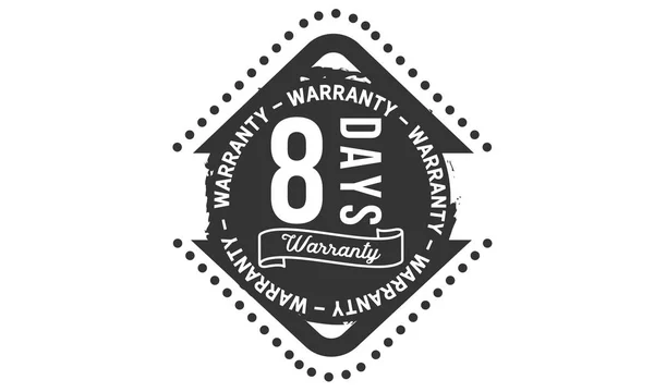 Days Black Warranty Icon Stamp — Stock Vector