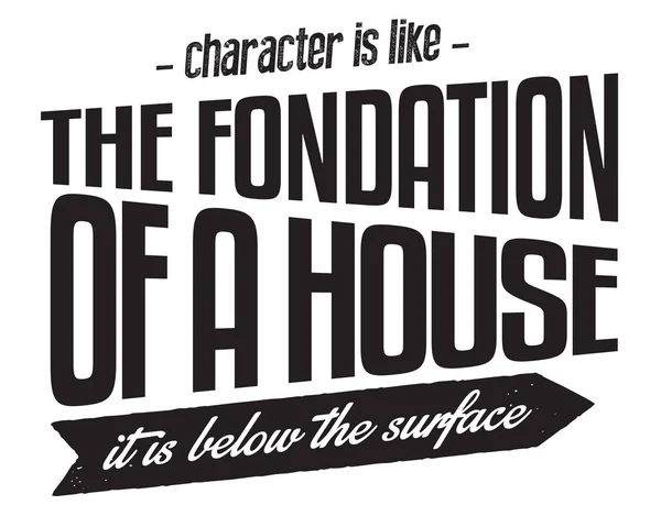 Character Foundation House Surface — Stock Vector