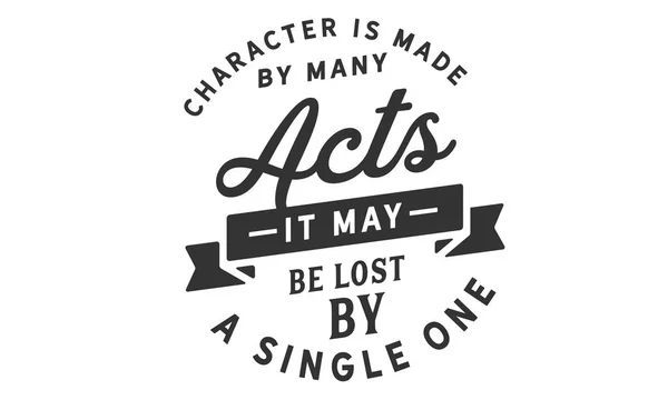 Character Made Many Acts May Lost Single One — Stock Vector