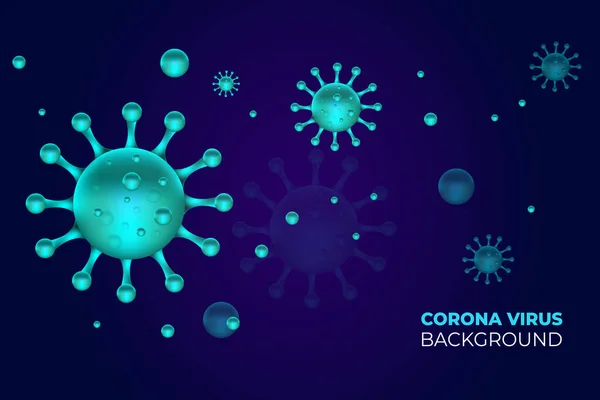 Vector Corona Virus Arrière Plan Design Social Media Post — Image vectorielle