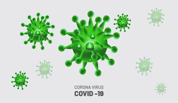 ベクターコロナウイルスの背景デザインソーシャルメディアの投稿 — ストックベクタ