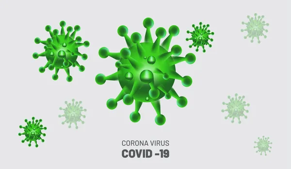 Vector Corona Virus Achtergrond Ontwerp Social Media Post — Stockvector