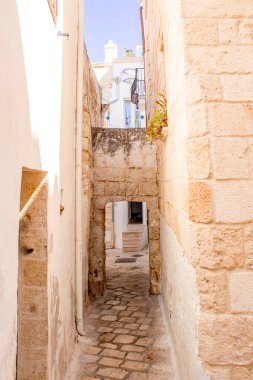 Polignano 'nun tarihi merkezi bir kısrak, bir Puglia köyü. Yaz tatili için çok güzel bir yer.