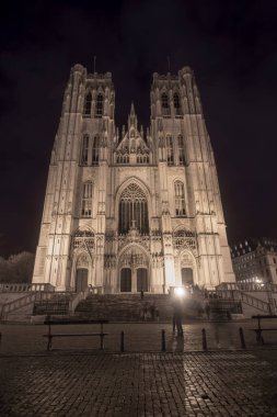  St Michael ve St Gudula Katedrali, Brüksel geceleri