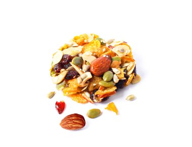 Ev yapımı mısır gevreği ve arka planda kurabiyeler..