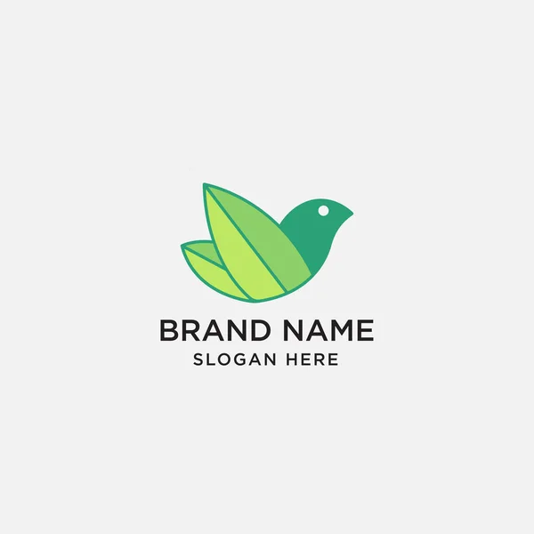 Vogels Natuur Logo Ontwerp Template Vector — Stockvector