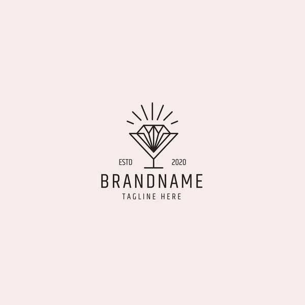 Şarap elması logo vintage - vektör