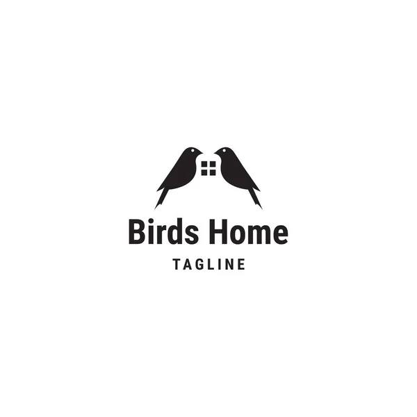Siyah kuşlar logo tasarım şablonu - vektör