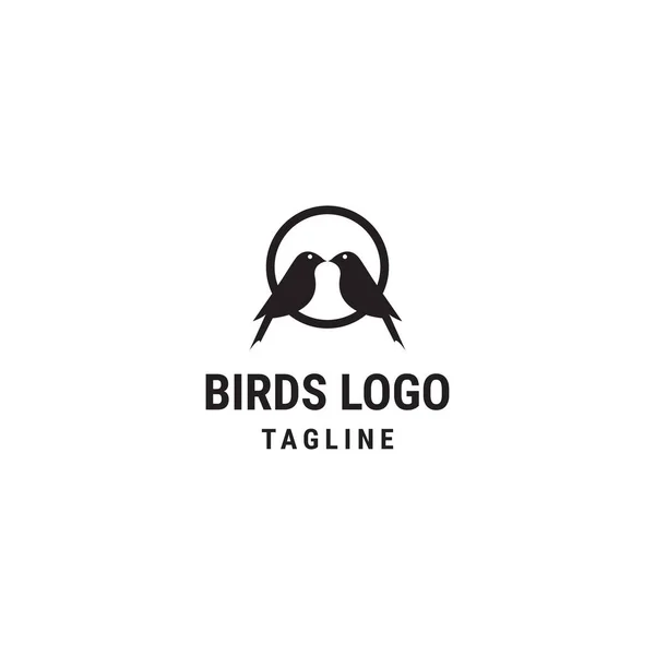 Siyah kuşlar logo tasarım şablonu - vektör