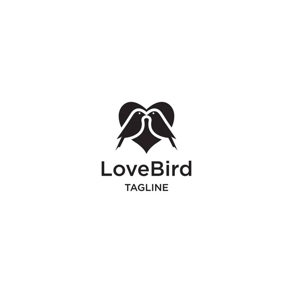 Plantilla Diseño Logotipo Aves Negras Vector — Vector de stock