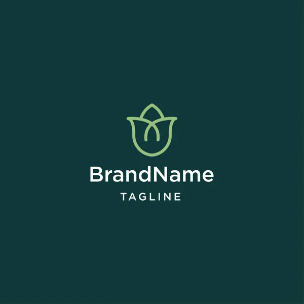 Bloemenlogo Ontwerp Template Vector — Stockvector