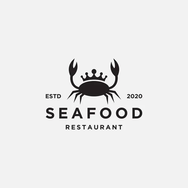 Crab Logo Flat Style Logo Design Company Restaurant — Stock Vector