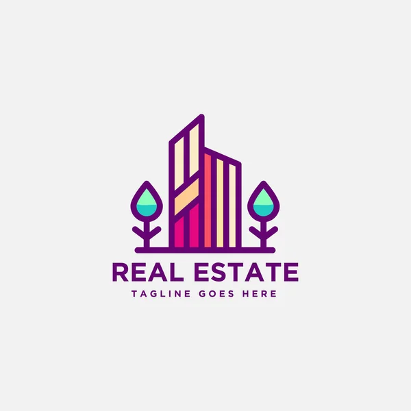 Real Estate Logo Template Vector — Stock Vector