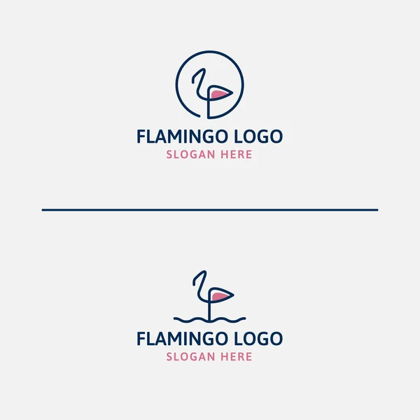 Flamingo logo tasarım şablonu