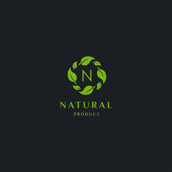 Nature Logo Sablon Vektor — Stock Vector