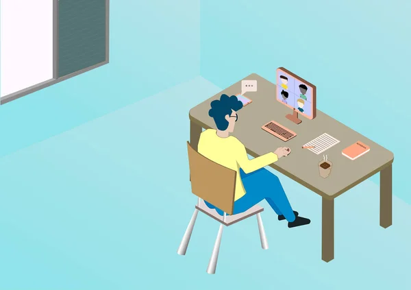 Adam evde kalıp evden evden işe gidip geliyor.