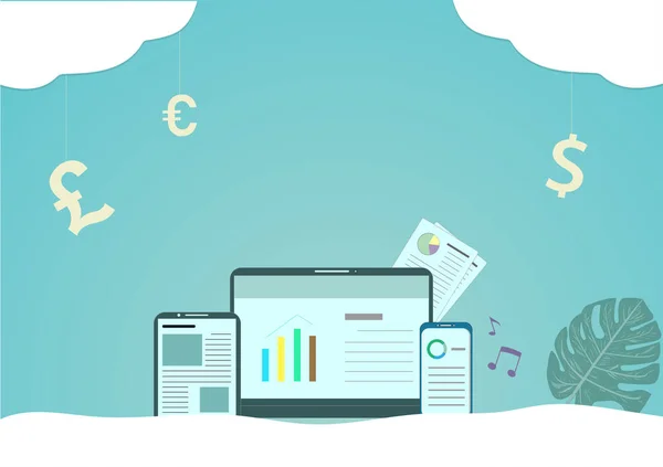 iş ögeleri düz tasarım arkaplan