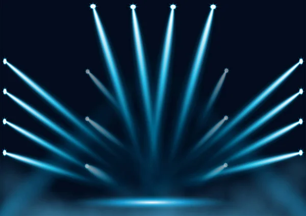 Mavi Spor Işığı ve soyut duman arkaplanı