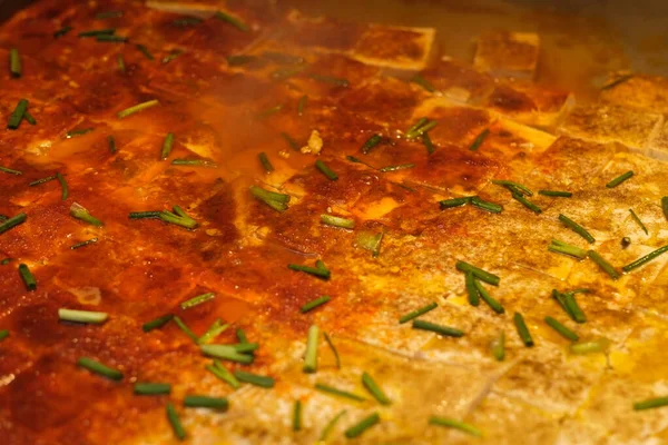 close up stinky tofu. Traditional Chinese snack.