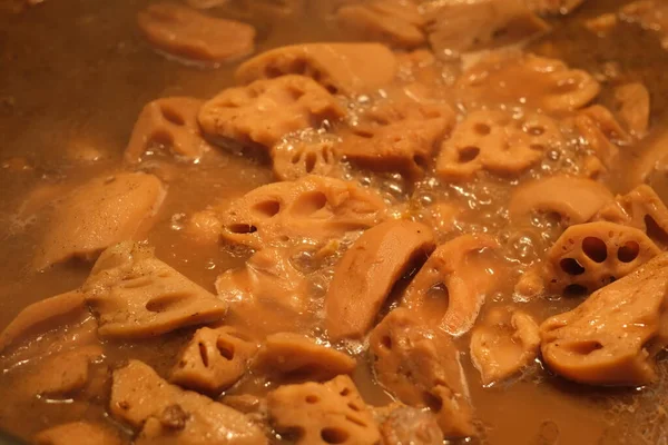 Корінь Лотоса Свинячий Суп Традиційна Їжа Провінції Хубей Китай — стокове фото