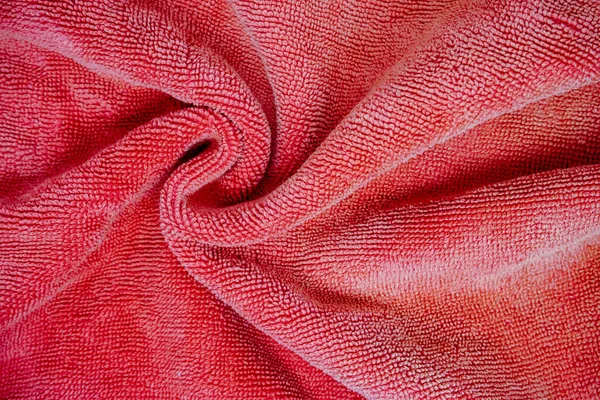 Tekstura Tkaniny Czerwonej Tekstura Ręcznika Dla Przemysłu Odzieżowego — Zdjęcie stockowe