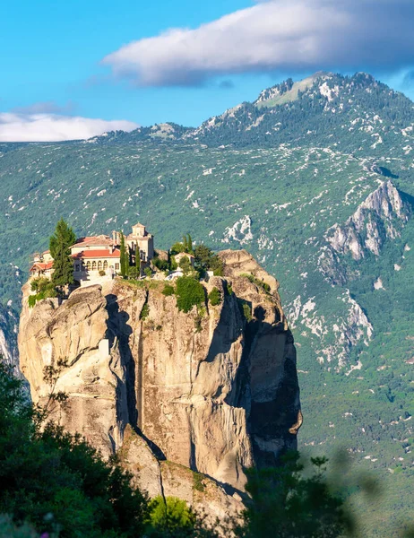 Edificio Del Monasterio Colina Del Sitio Religioso Meteora Grecia — Foto de Stock