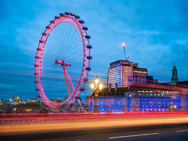 Westminster Abbey Köprüsü Nden Ünlü London Eye Görüntüsü — Stok fotoğraf