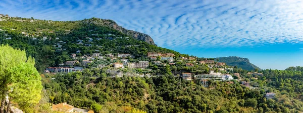 Paisaje Urbano Del Pueblo Eze Vista Panorámica Arquitectura Histórica Casa — Foto de Stock