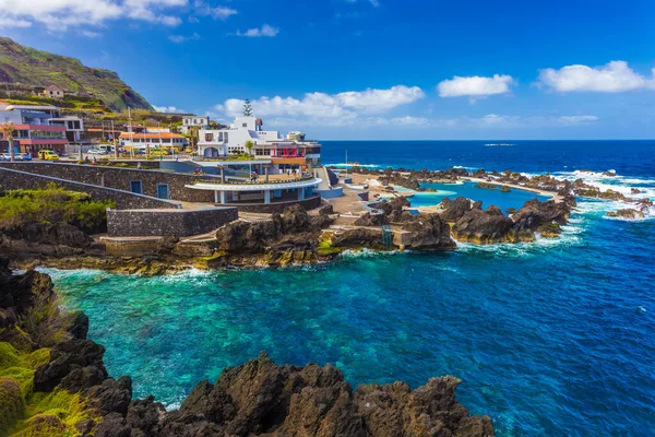 Porto Moniz Bölgesi Üzerindeki Güzel Manzara Portekiz Deki Madeira Adasının — Stok fotoğraf