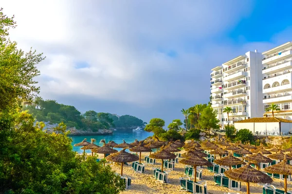 Mallorca Adası Ndaki Cala Ferrera Plaj Beldesi Yaz Tatili Için — Stok fotoğraf