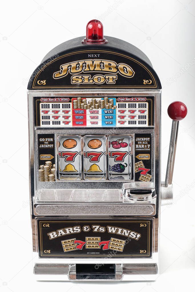 slot machine isolated, casino object 777 big win