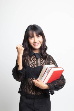 Genç Asyalı kadın ile eğitim kitap olabilir.