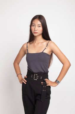 Asyalı güzel bir kadının portresi..